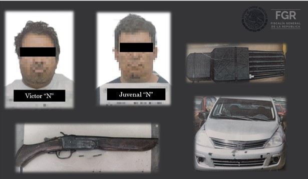 Dan 24 años de prisión a dos personas por portación de arma e inhibidor de señal